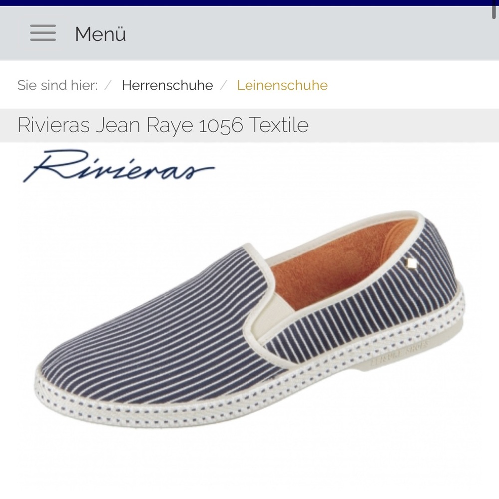 Rivieras Jean Raye 1056 Canvas Striped Loafer